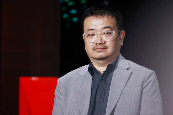 Director Yeon Sang-ho speaks during a press conference for Netflix original series ″Parasyte: The Grey″ at the Seoul Dragon City in central Seoul on March 26. [YONHAP]