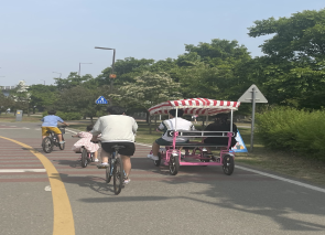 국회 주차장 인근 자전거도로. 사진제공=서울시