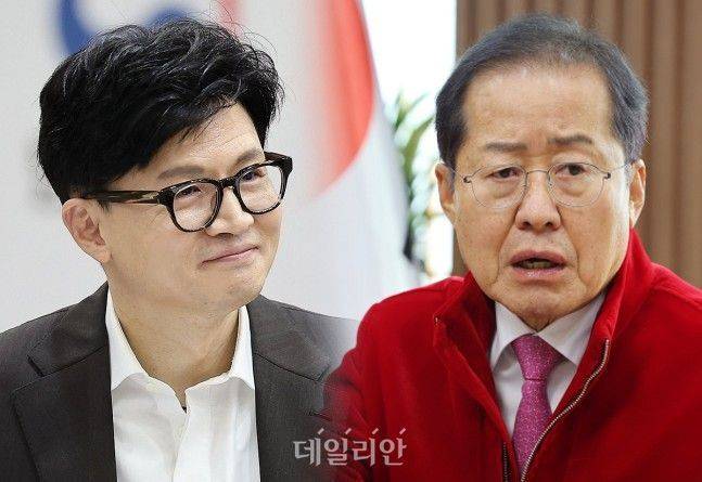 한동훈 전 국민의힘 비상대책위원장과 홍준표 대구시장. ⓒ 데일리안 DB