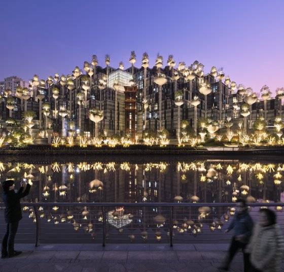 중국 상하이 푸둥지구의 대규모 복합 주거단지 ‘1000 트리즈(trees)’, 사진=토마스 헤더윅 스튜디오