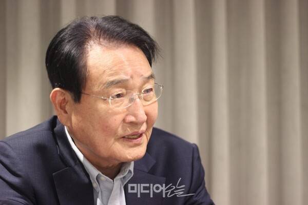▲ 변재일 전 더불어민주당 의원이 4일 서울 여의도에서 미디어오늘과 인터뷰를 하는 모습. 사진=윤수현 기자