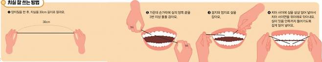 치실 잘쓰는 방법, 어린이과학동아 제공