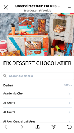 픽스사 공식 인스타그램에 게재된 ‘두바이 초콜릿’ 주문 페이지. [사진 = 픽스사 인스타그램 캡처]