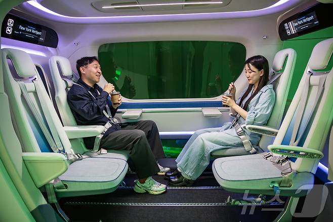 경기 화성시 동탄에 있는 현대트랜시스의 동탄시스연구센터 1층 UAM 디자인 솔루션.(현대트랜시스 제공)