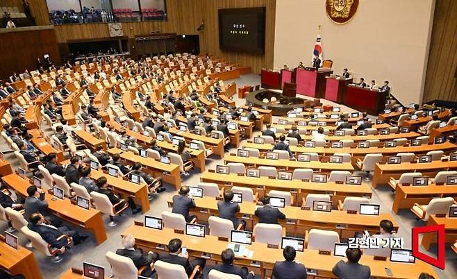 우원식 국회의장이 5일 국회에서 열린 제22대 국회 첫 본회의에서 당선인사를 하고 있다. 사진=김현민 기자 kimhyun81@