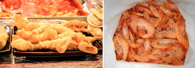 (좌) 튀김 (우) 새우 / 사진=FLICKR