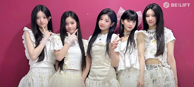 빌리프랩 소속 그룹 아일릿. 빌리프랩 입장표명 공식 영상 캡처.