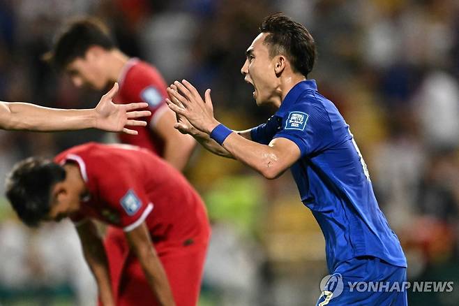 태국-싱가포르 경기 장면 [AFP=연합뉴스]