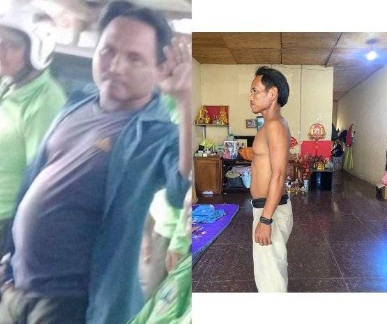 썬 소페아(43의 NCD 사업 참여 전(왼쪽 사진)과 후 모습. 그는 맥주와 에너지 음료, 야식을 끊었고 하루 2만보를 걷는다. 썬 소페아 제공