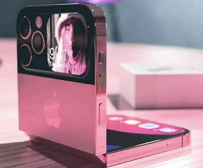 폴더블 아이폰 핑크 예상 디자인 사진 [beauty321]