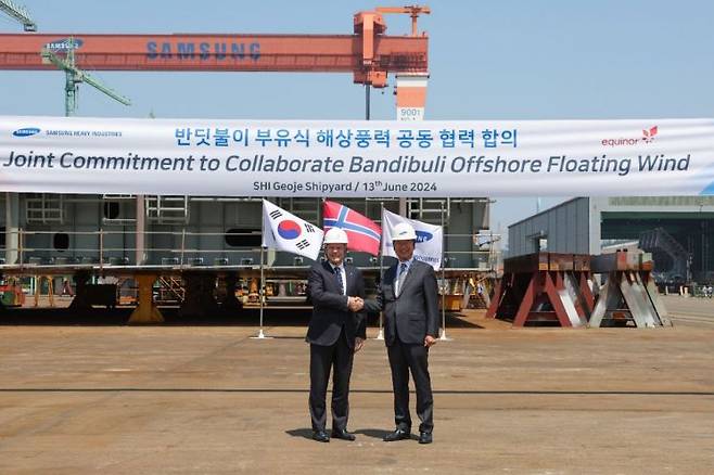 에퀴노르의 앤더스 오페달(Anders Opedal) 회장 겸 CEO와 삼성중공업 최성안 부회장. [사진제공=에퀴노르]