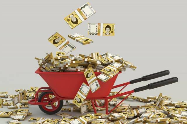 ▲ 돈더미 [아이클릭아트 자료사진]