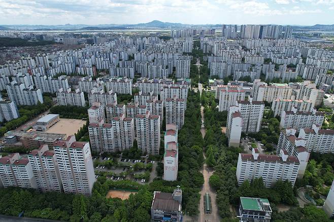 경기도 고양 일산신도시 아파트값이 하락세를 보이는 중이다. (매경DB)