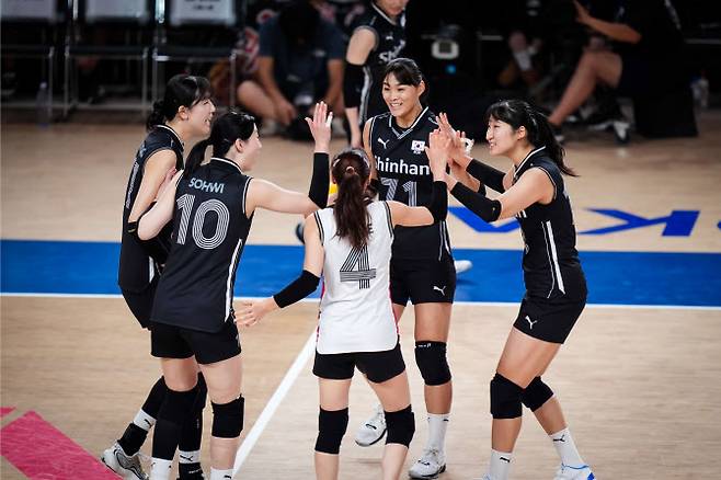 한국 여자배구 대표팀. 사진=FIVB