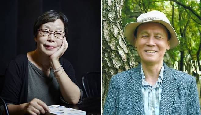 왼쪽부터 김상미 시인과 민경탁 시인. 김천시청 제공