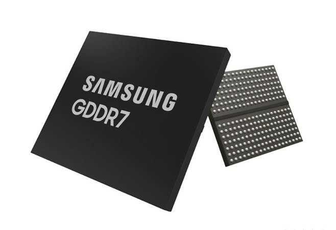 삼성전자가 업계 최초로 개발한 그래픽용 D램 ‘GDDR7’. [삼성전자 제공]
