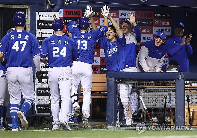 삼성 라이온즈 선수들 [연합뉴스 자료사진]