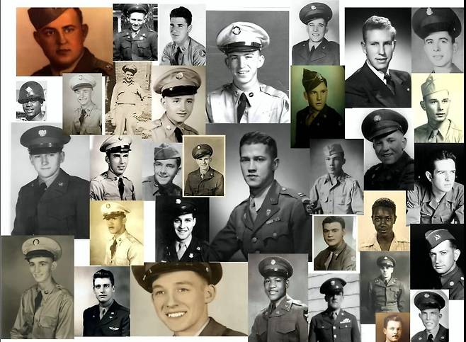 하와이에 본부를 둔 미 국방부 전쟁 포로 및 실종자 확인국(DPAA)에 걸려 있는 포스터의 일부. 진주현 박사가 신원을 확인해 가족의 품으로 돌려보낸 군인들의 사진이다. /DPAA 홈페이지