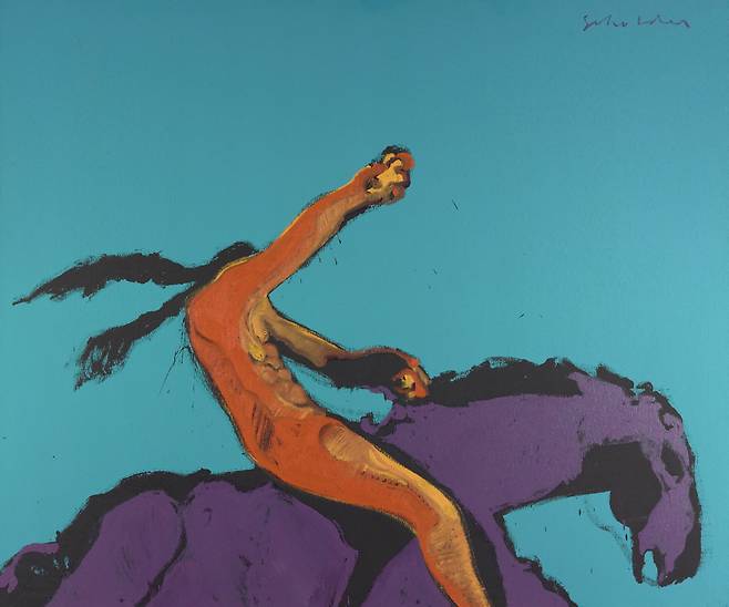 프리츠 숄더(루이세뇨족), 인디언의 힘, 1972년, 173.1x203.6㎝, 덴버박물관.