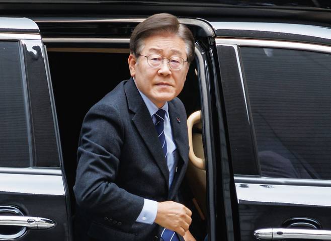 6월10일 서울중앙지법에 출석한 이재명 더불어민주당 대표 ⓒ연합뉴스