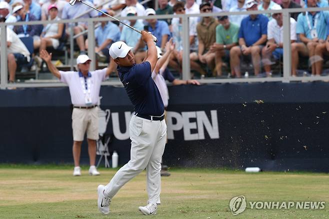 김주형의 US오픈 4라운드 경기 모습 [USA투데이=연합뉴스]