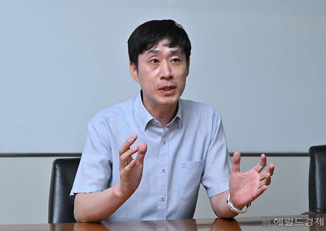 한화오션 특수선기본설계팀 최동일 설계위원이 14일 오후 서울 중구 한화오션 서울사무소에서 헤럴드경제와 인터뷰를 하고 있다. 임세준 기자