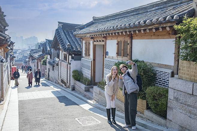 북촌의 외국인 관광객