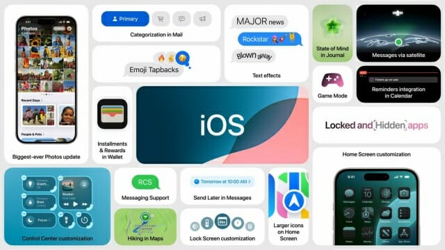 애플이 WWDC24 행사에서 공개한 iOS18 관련 이미지 (사진=애플)