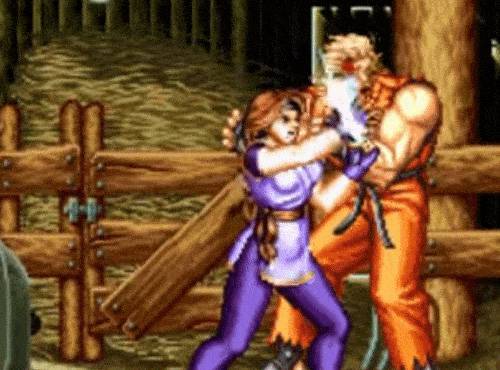 점프로 도망가는 상대를 쫓아가서 날리는 싸대기... 아주 찰지다는 걸 알 수 있다