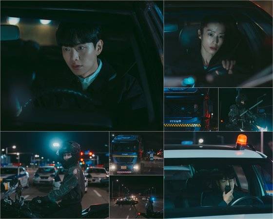 TCI팀 다섯 형사가 각각 운전대를 잡고 범죄자를 소탕한다. 사진 ENA