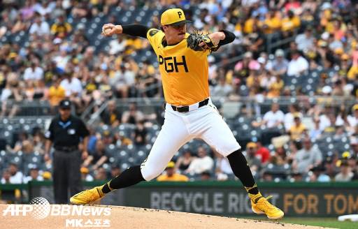 스킨스는 이날 7이닝 1실점 호투했다. 사진(美 피츠버그)=ⓒAFPBBNews = News1