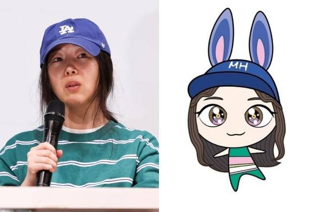 민희진 어도어 대표가 무라카미 다카시로부터 캐릭터를 선물 받았다. /사진=연합뉴스, SNS 캡처