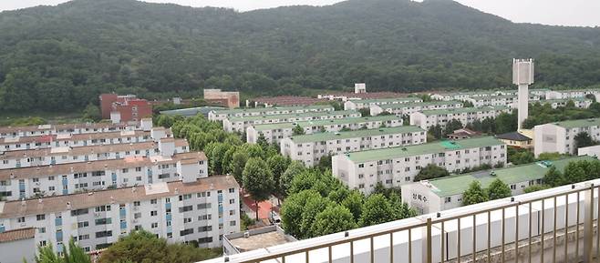 일원동 상록수 아파트일대. [이충우 기자]