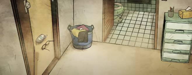 2010년 2월24일 부산 사상구 덕포동 소재의 집에서 이 양이 사라졌다. 사진은 아무도 없는 이양의 집 모습을 그림으로 재구성한 것. 이양이 두고간 휴대전화와 안경이 보인다./사진=그것이 알고 싶다 유뷰브 채널