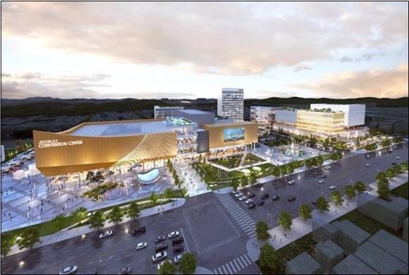 전북 전주종합경기장 일대에 들어서는 전주 MICE복합단지 조감도. 전주시 제공