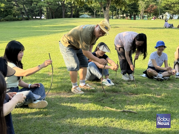 관내 보육교직원 대상 자연놀이 교육. ⓒ영등포구육아종합지원센터