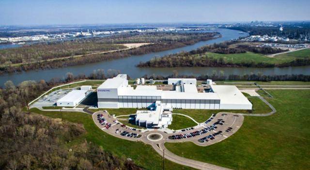 효성중공업의 미국 테네시 멤피스 초고압 변압기 공장 전경.