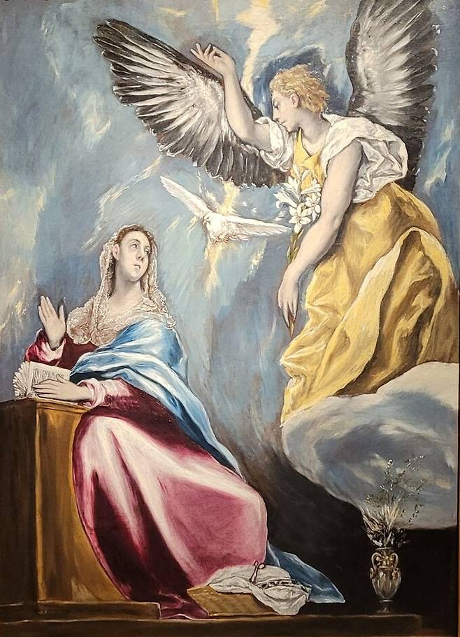 수태고지(The Annunciation)&nbsp; &nbsp;엘 그레코 1595~1600 作.&nbsp;필자 제공