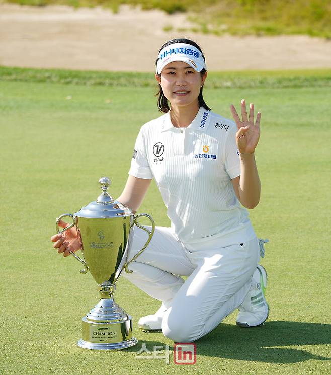 한국여자프로골프(KLPGA) 투어 셀트리온 퀸즈 마스터스에서 4연패를 달성한 박민지(사진=이데일리 골프in 조원범 기자)