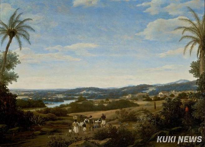 프란스 포스트, 개미핥기가 있는 풍경, 1660년경, 패널에 유채, 58 x 80.5 x 1.5cm, 상파울루 미술관&nbsp;