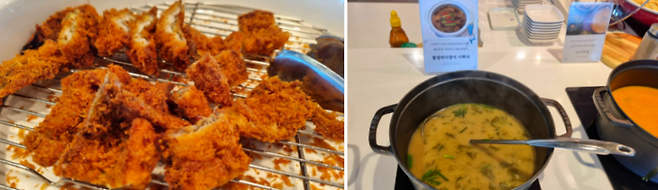 장어 튀김, 시락국, 충무김밥이 조식으로 나온다 / 사진=김규란 여행+ PD