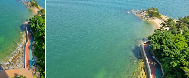 객실에서 내려다 본 해안 산책로 / 사진=김혜성 여행+ 기자