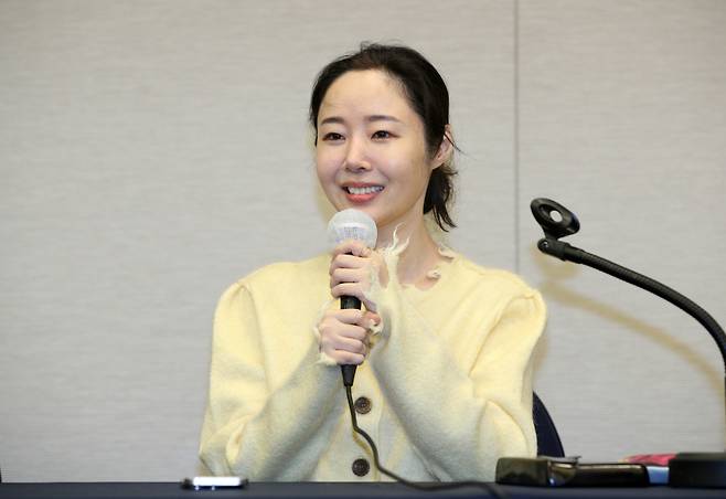 민희진 어도어 대표가 지난 5월 31일 오후 서울 중구 프레스센터에서 어도어 임시주주총회 관련 기자회견을 하고 있다. /사진=뉴스1