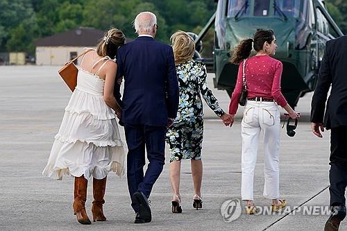 조 바이든 미국 대통령과 가족들 [로이터 연합뉴스 자료 사진. 재판매 및 DB 금지]