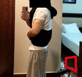 마약 숨긴 복대 착용 사진 [인천지검 제공]