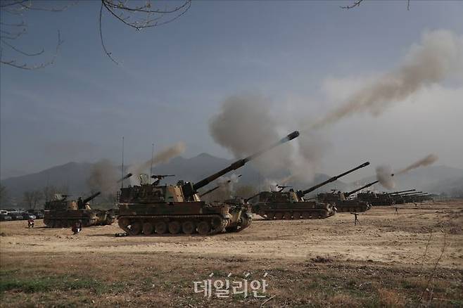 K9 자주포 사격 훈련 모습.(자료사진) ⓒ사진공동취재단