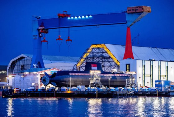 2024년 4월 독일에서 진수한 싱가포르 해군의 네 번째 인빈시블급 잠수함. TKMS