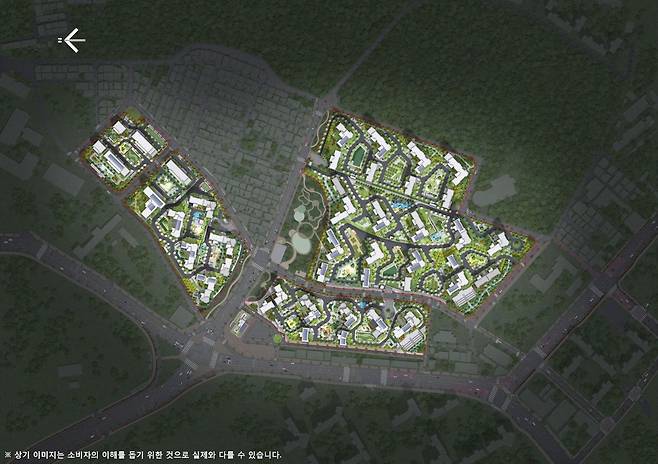 대우건설 컨소시엄 산성1구역 배치도.(대우건설 제공)