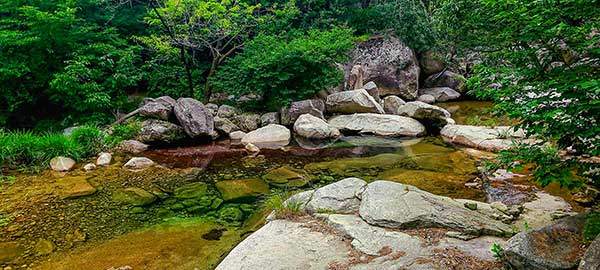 계곡미만 놓고 보면 단연 서울 으뜸인 북한산성계곡. 국립공원이라 마음껏 물놀이를 즐기기는 어렵다. 북한산성탐방지원센터 아래쪽인 하류는 가능하다.