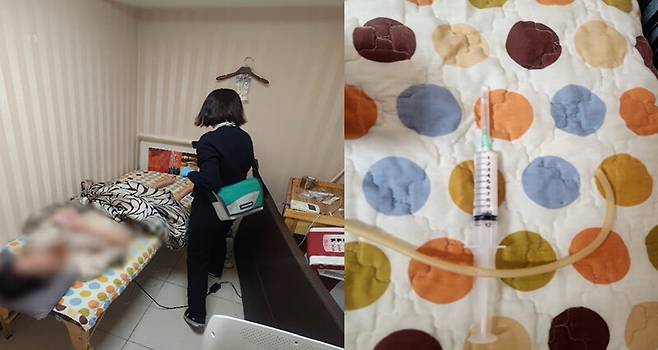 강남 소재 ㄱ씨의 의원에서 의료용 마약류 등을 투약 중인 환자들을 경찰이 적발하는 모습. 서울경찰청 제공